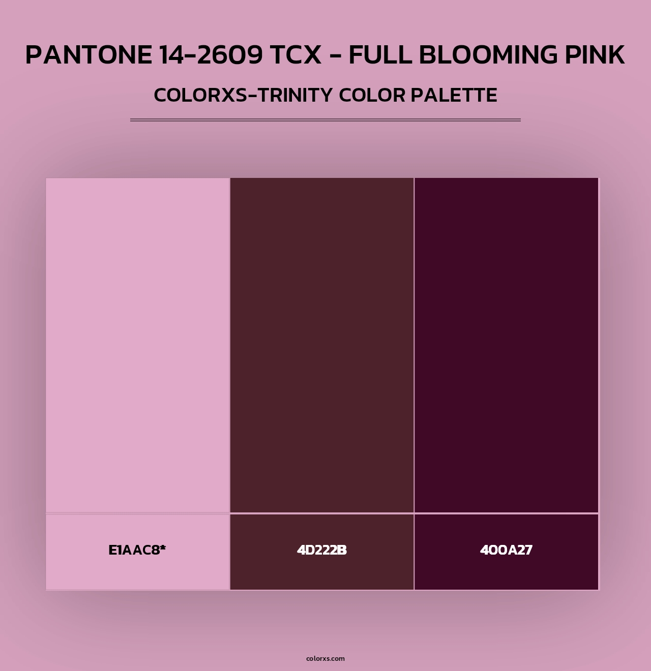 PANTONE 14-2609 TCX - Full Blooming Pink - Colorxs Trinity Palette