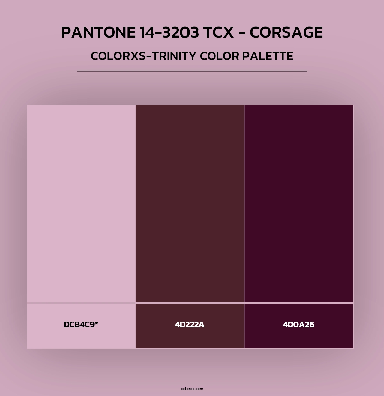 PANTONE 14-3203 TCX - Corsage - Colorxs Trinity Palette