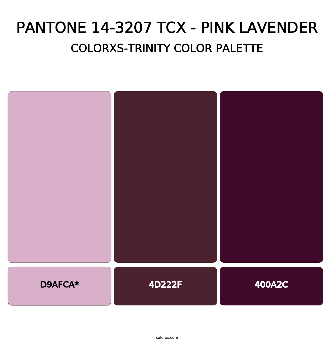 PANTONE 14-3207 TCX - Pink Lavender - Colorxs Trinity Palette