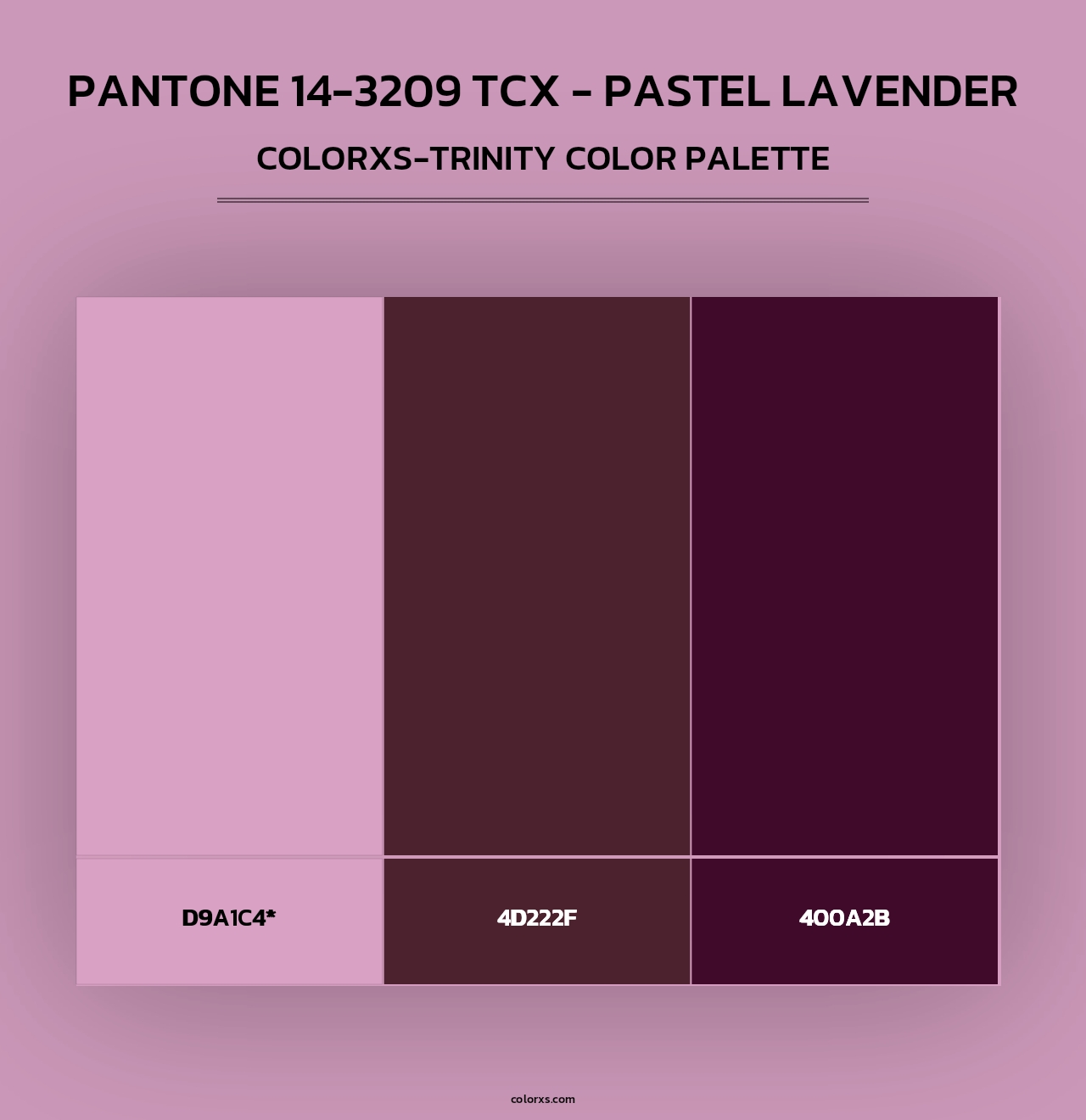 PANTONE 14-3209 TCX - Pastel Lavender - Colorxs Trinity Palette
