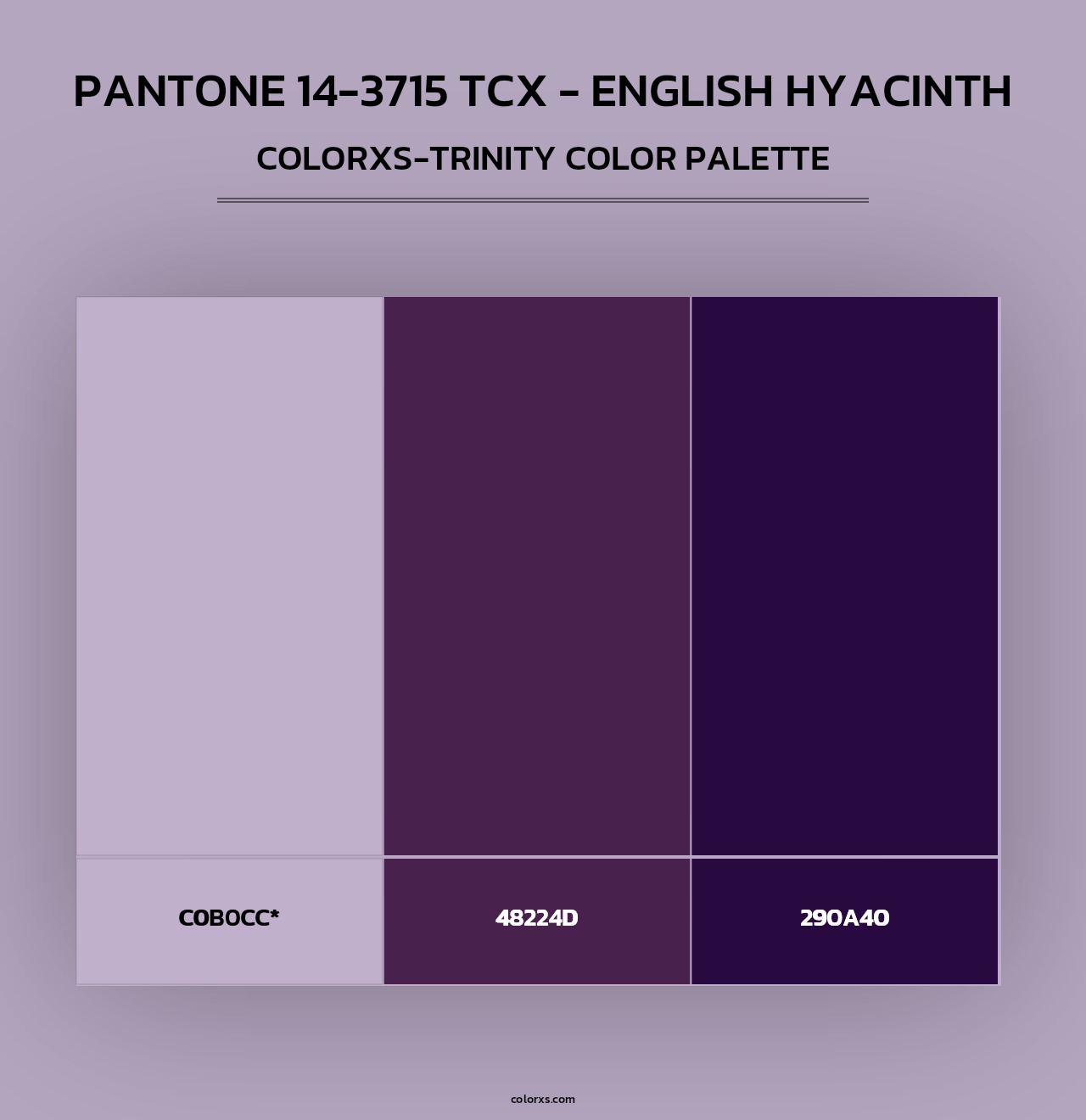 PANTONE 14-3715 TCX - English Hyacinth - Colorxs Trinity Palette
