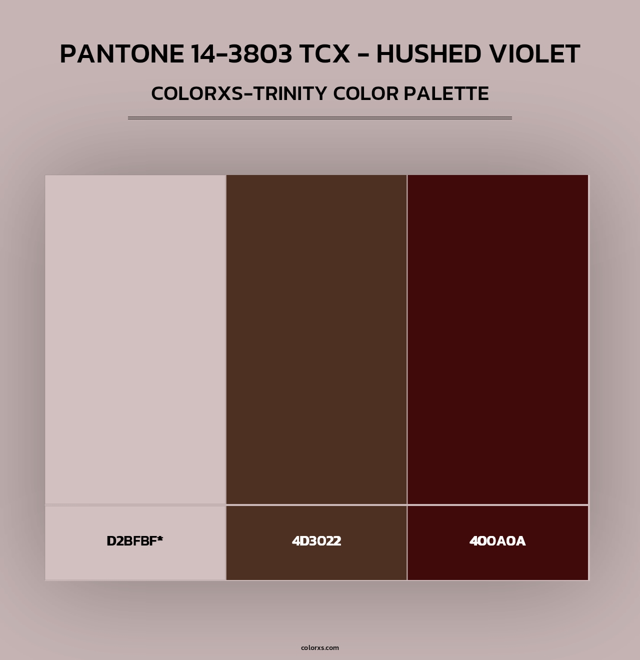 PANTONE 14-3803 TCX - Hushed Violet - Colorxs Trinity Palette