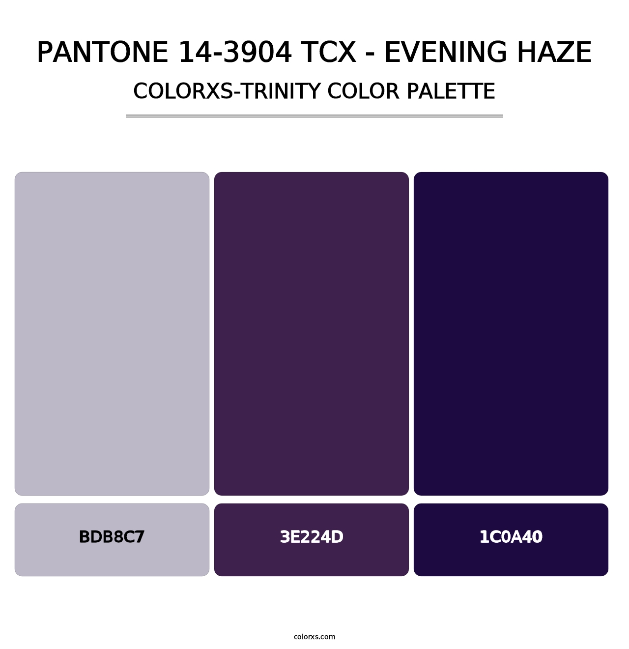 PANTONE 14-3904 TCX - Evening Haze - Colorxs Trinity Palette