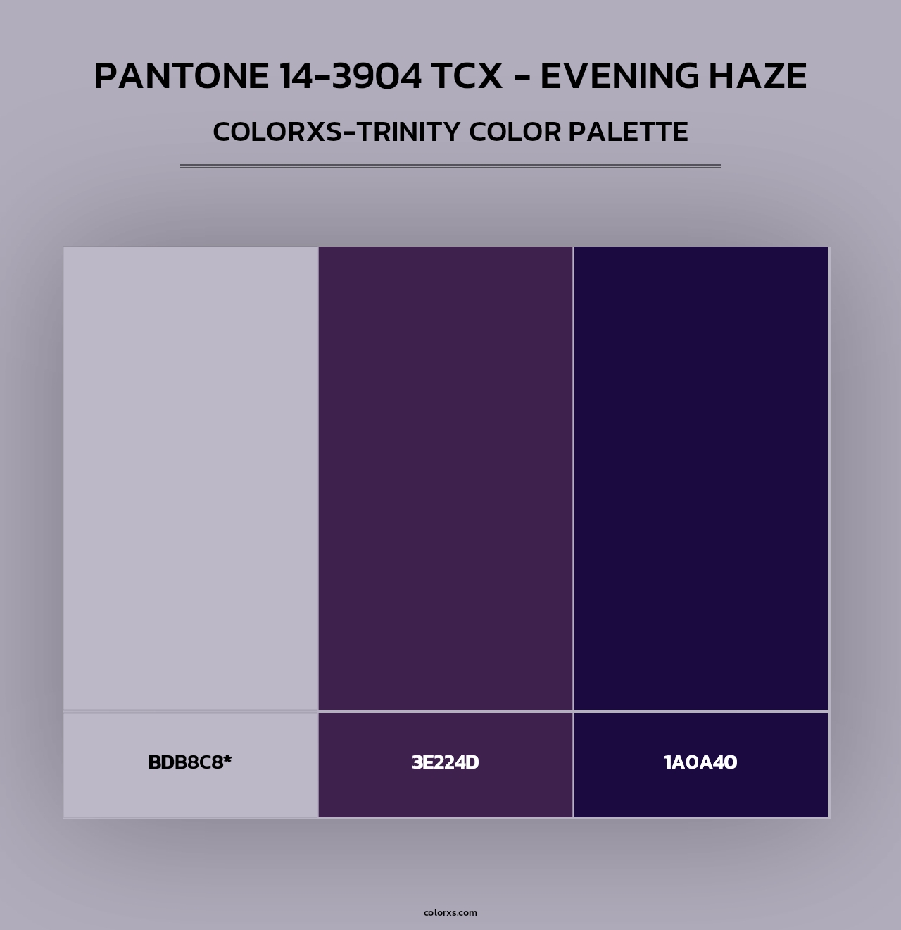 PANTONE 14-3904 TCX - Evening Haze - Colorxs Trinity Palette