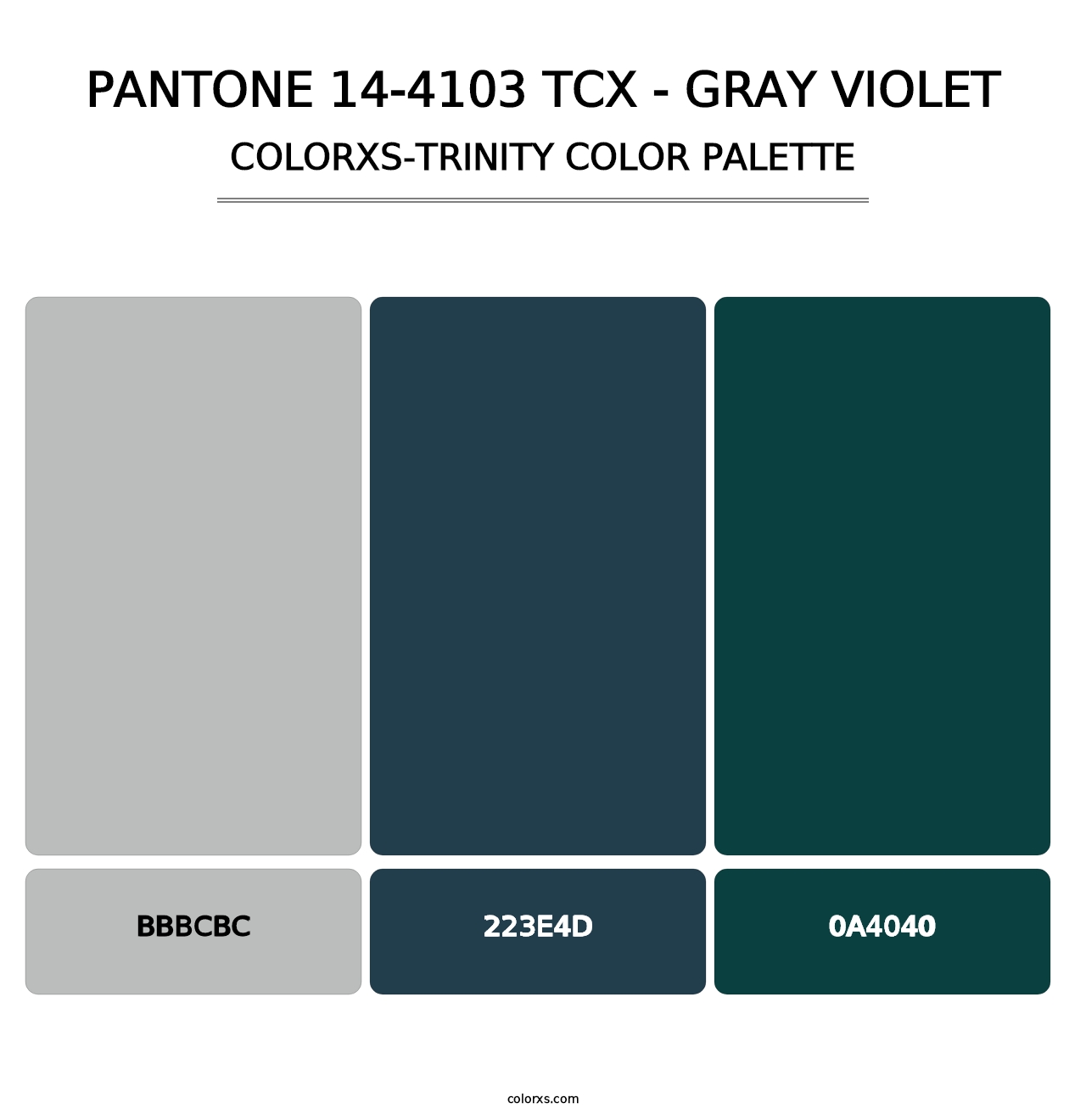 PANTONE 14-4103 TCX - Gray Violet - Colorxs Trinity Palette