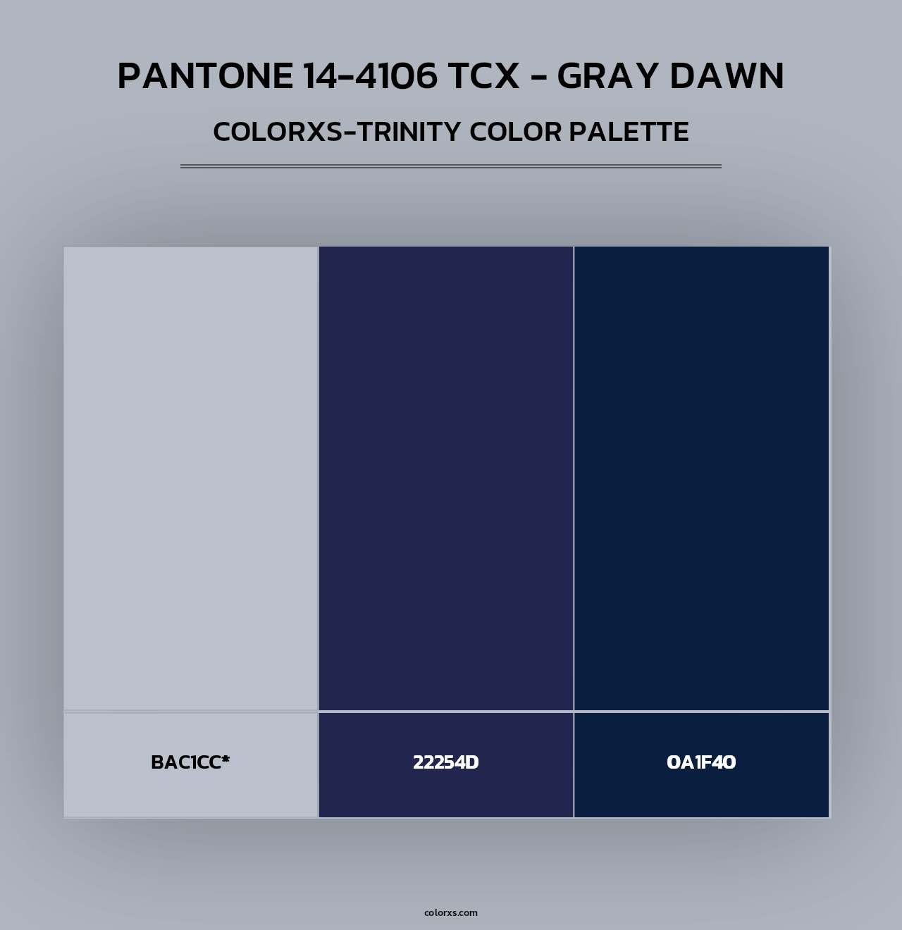 PANTONE 14-4106 TCX - Gray Dawn - Colorxs Trinity Palette
