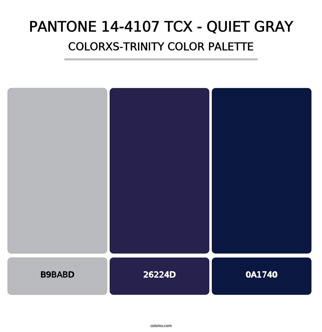 PANTONE 14-4107 TCX - Quiet Gray - Colorxs Trinity Palette