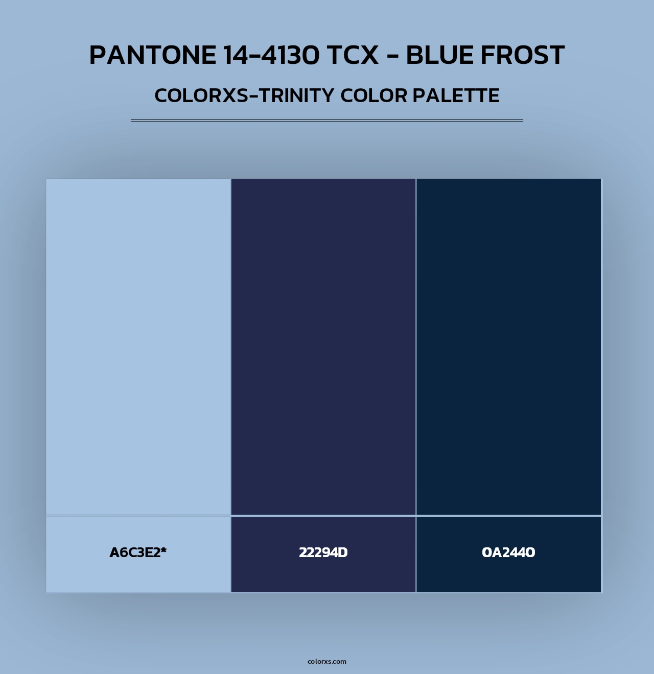 Pantone 14-4130 TCX - Blue Frost - Colorxs Trinity Palette