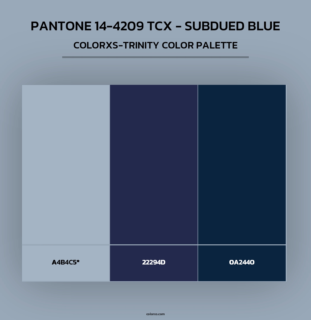 Pantone 14-4209 TCX - Subdued Blue - Colorxs Trinity Palette