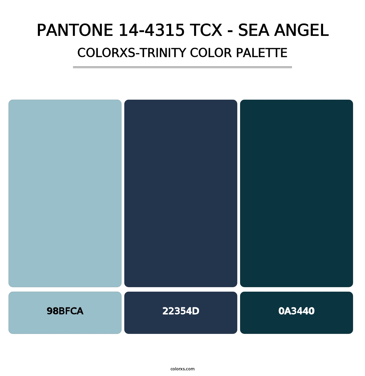 PANTONE 14-4315 TCX - Sea Angel - Colorxs Trinity Palette