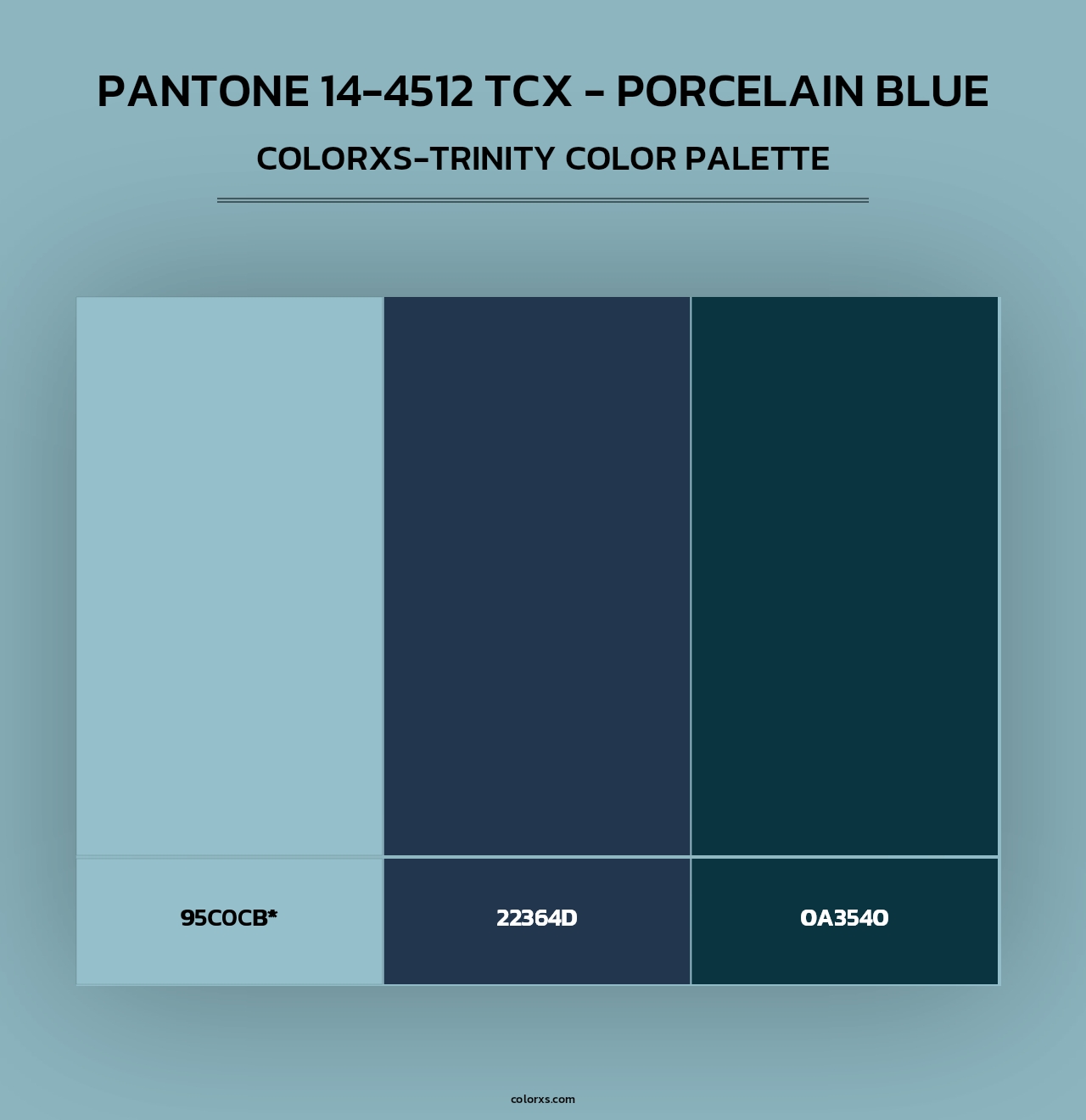 PANTONE 14-4512 TCX - Porcelain Blue - Colorxs Trinity Palette