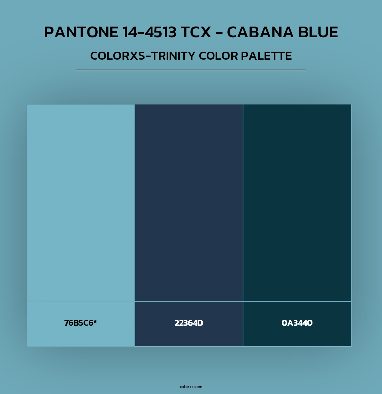 PANTONE 14-4513 TCX - Cabana Blue - Colorxs Trinity Palette