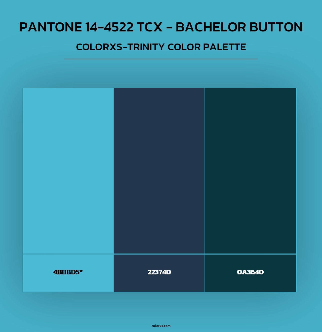 PANTONE 14-4522 TCX - Bachelor Button - Colorxs Trinity Palette