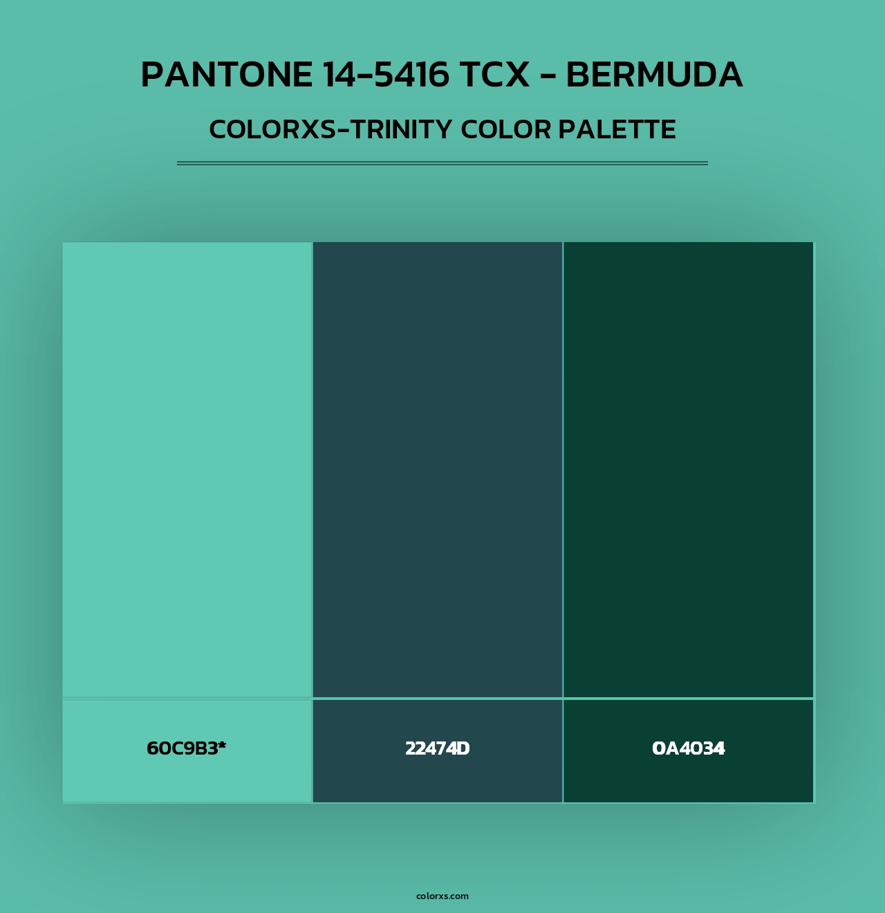 PANTONE 14-5416 TCX - Bermuda - Colorxs Trinity Palette
