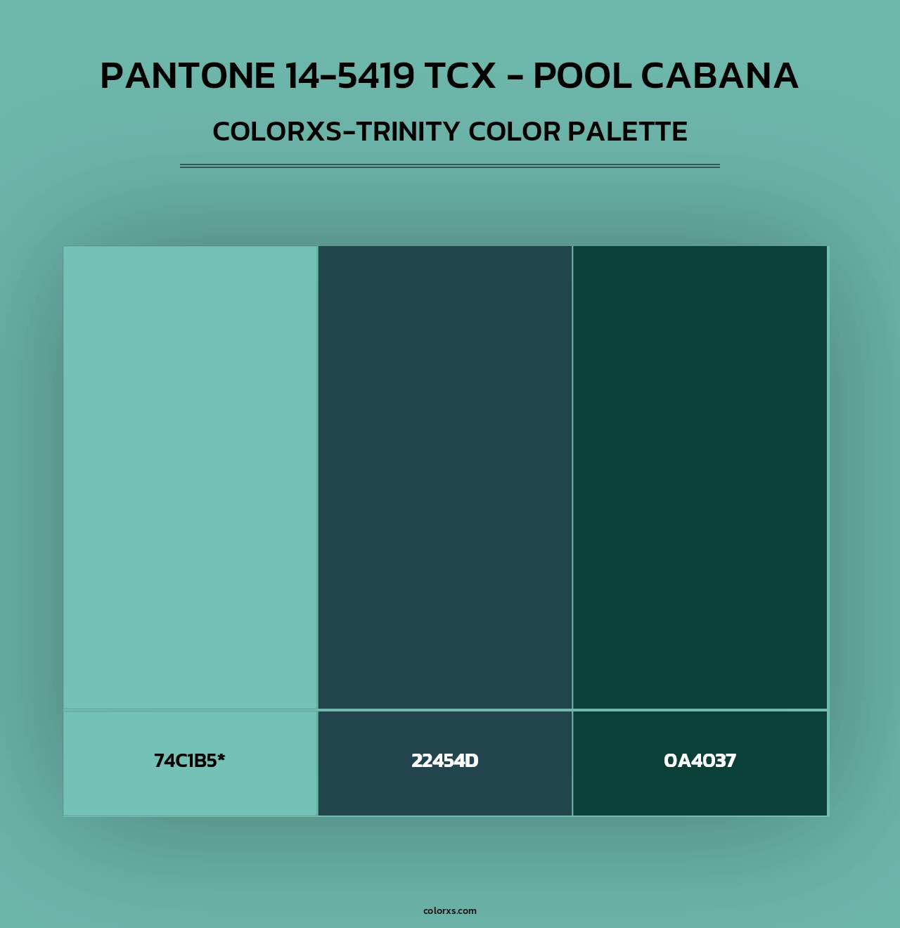 PANTONE 14-5419 TCX - Pool Cabana - Colorxs Trinity Palette