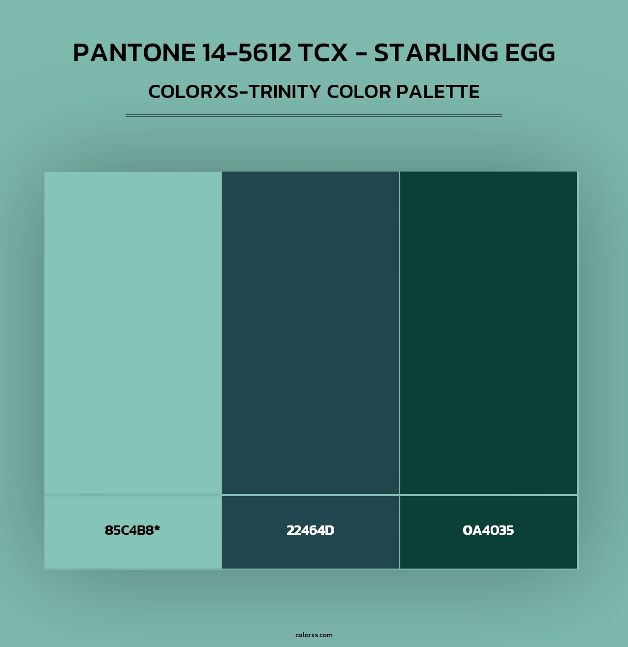 Pantone 14-5612 TCX - Starling Egg - Colorxs Trinity Palette