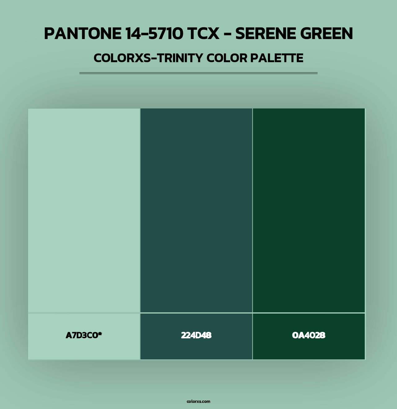 Pantone 14-5710 TCX - Serene Green - Colorxs Trinity Palette