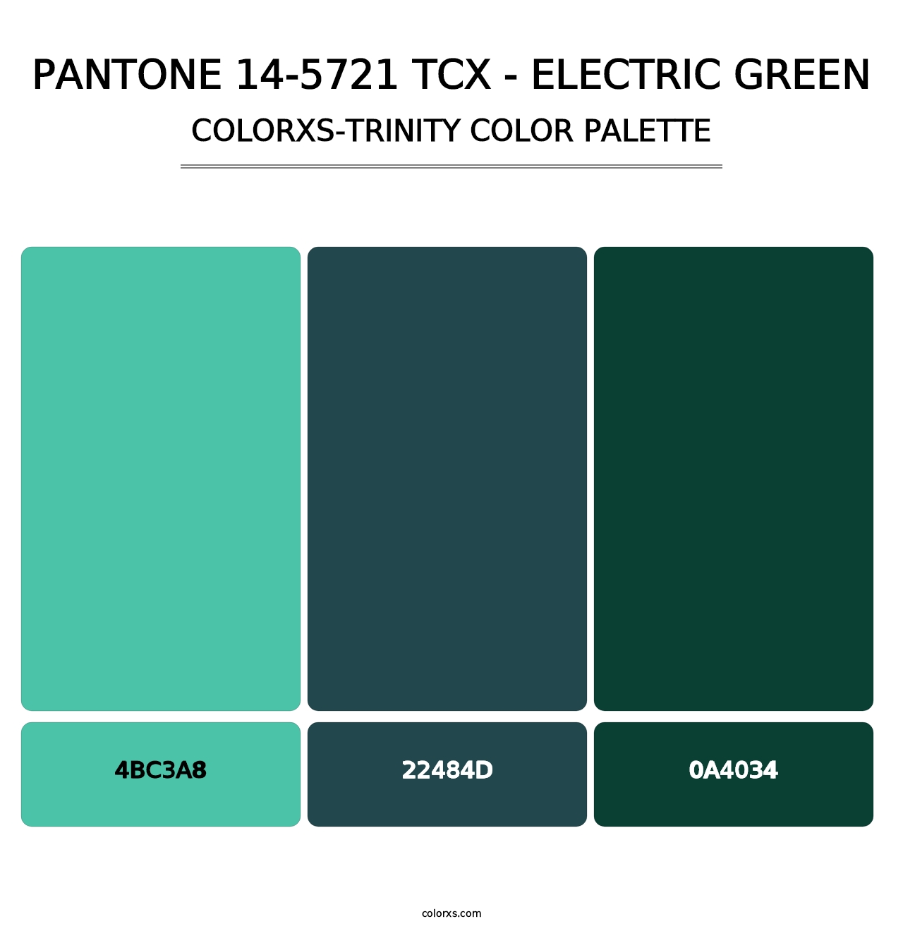 PANTONE 14-5721 TCX - Electric Green - Colorxs Trinity Palette