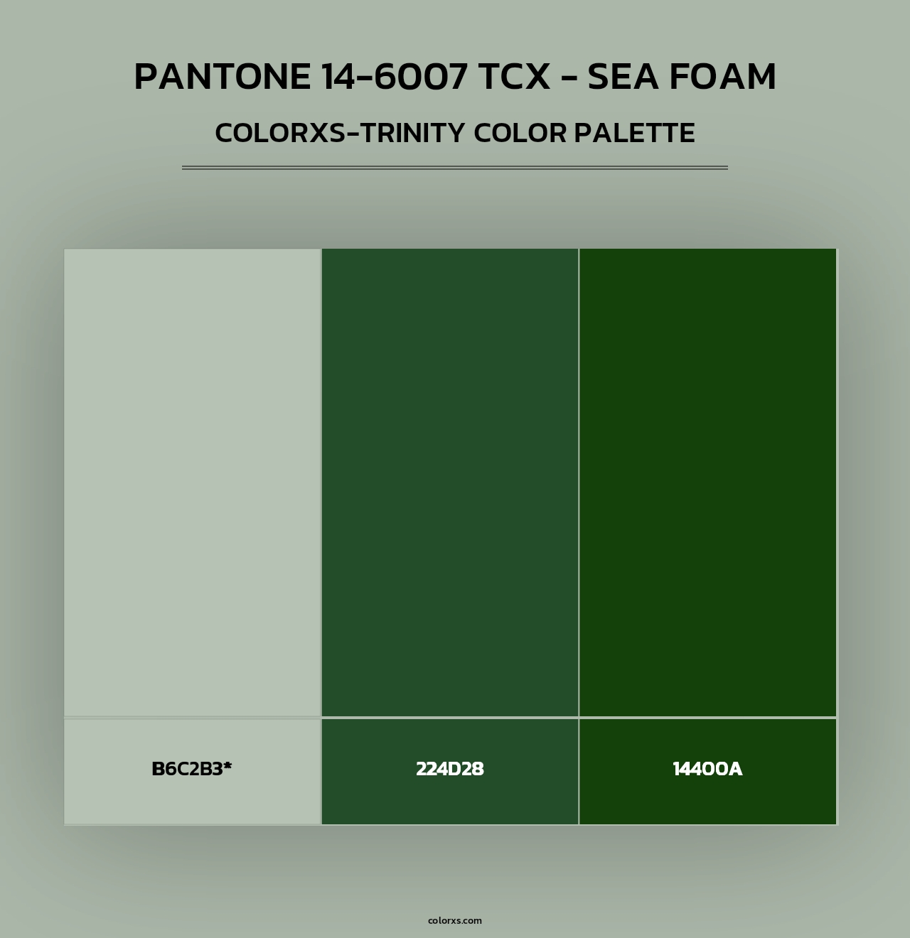 Pantone 14-6007 TCX - Sea Foam - Colorxs Trinity Palette