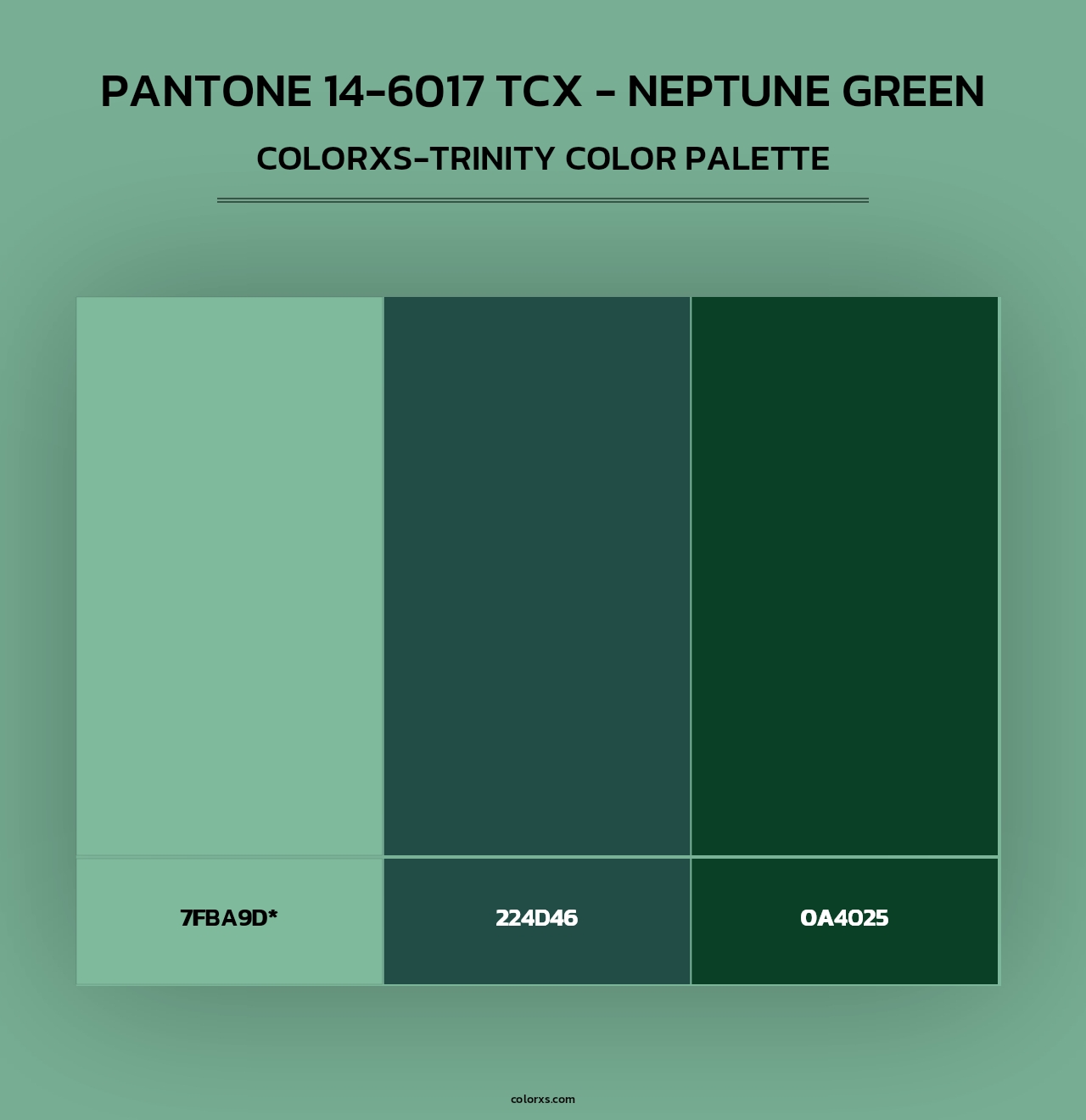 Pantone 14-6017 TCX - Neptune Green - Colorxs Trinity Palette