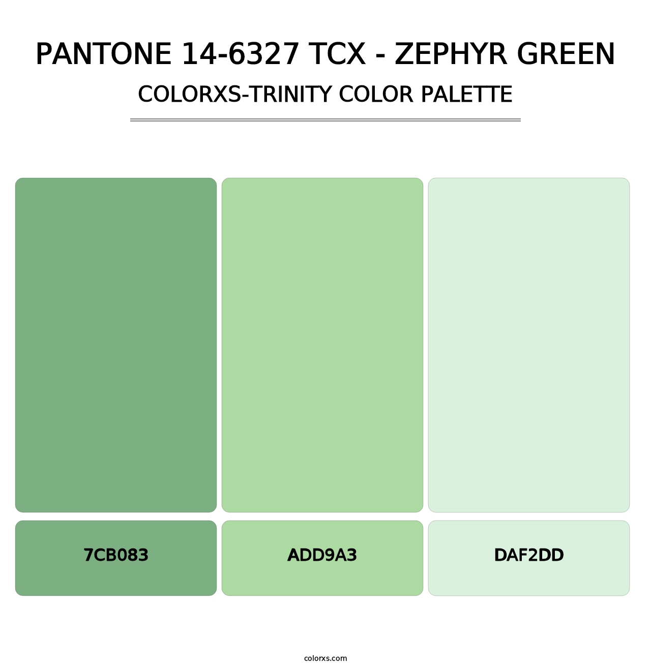 PANTONE 14-6327 TCX - Zephyr Green - Colorxs Trinity Palette