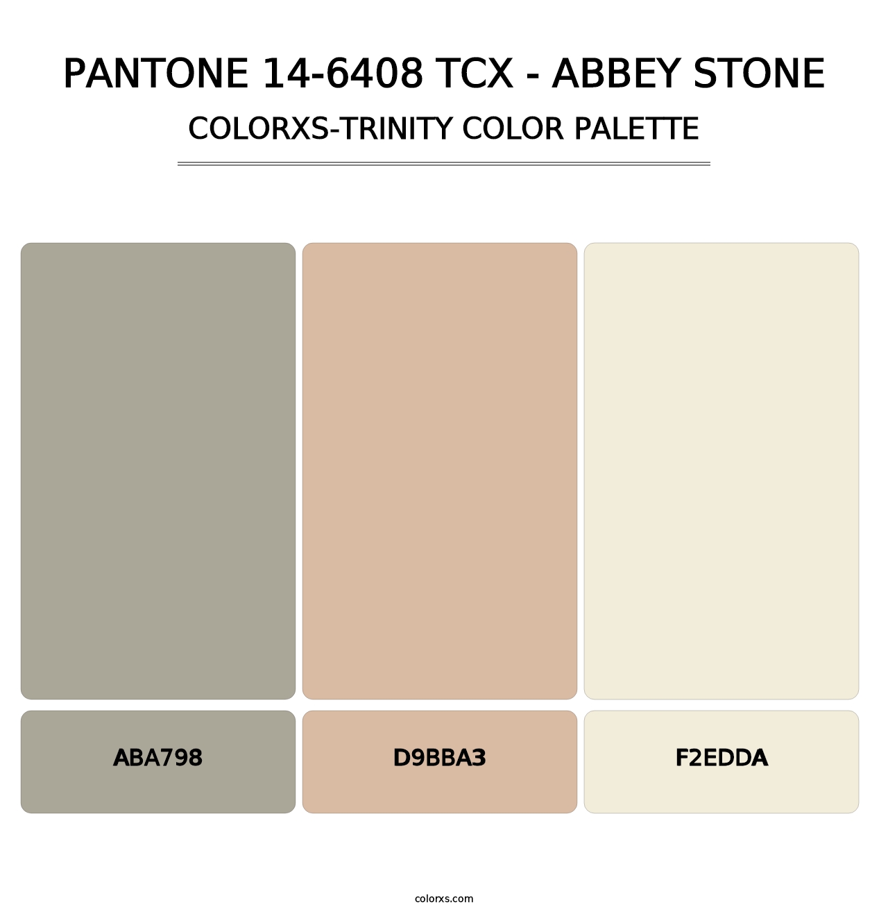 PANTONE 14-6408 TCX - Abbey Stone - Colorxs Trinity Palette
