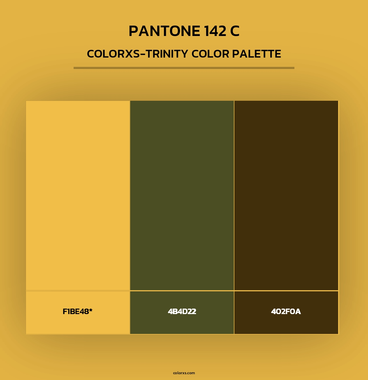 PANTONE 142 C - Colorxs Trinity Palette