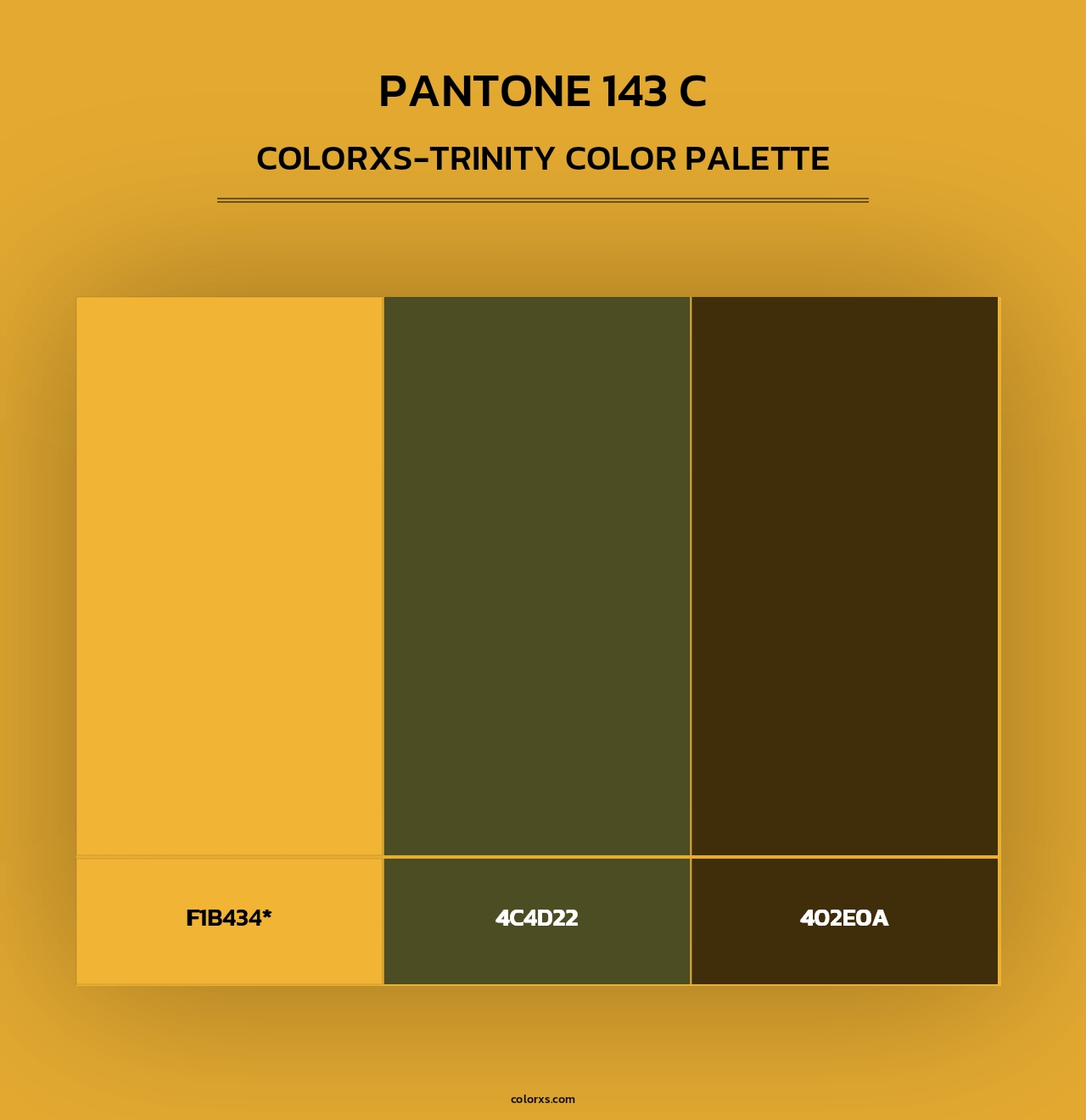 PANTONE 143 C - Colorxs Trinity Palette