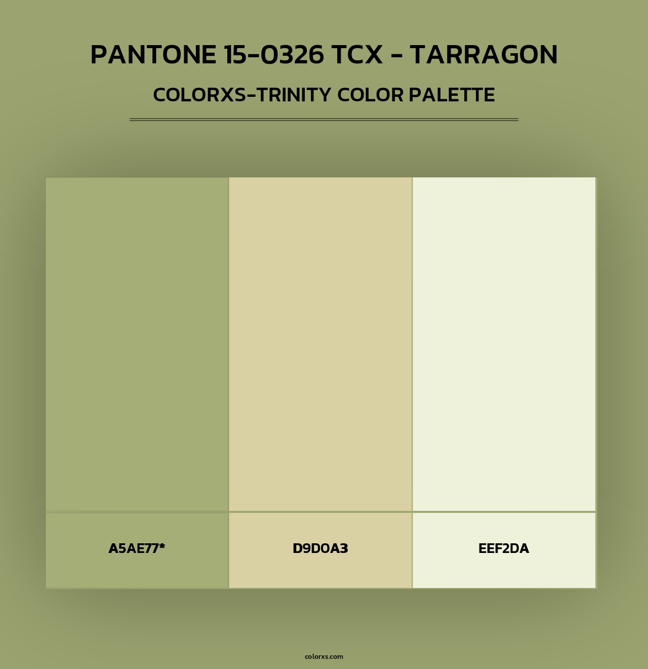 Pantone 15-0326 TCX - Tarragon - Colorxs Trinity Palette
