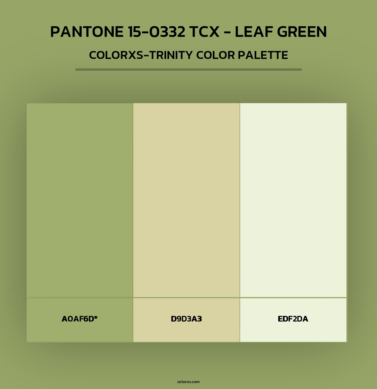PANTONE 15-0332 TCX - Leaf Green - Colorxs Trinity Palette