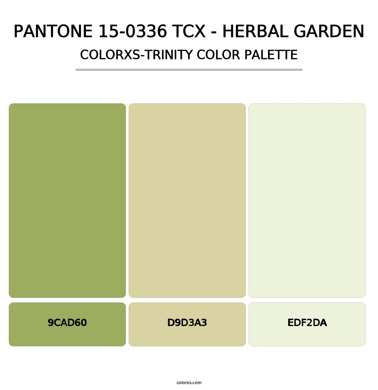 PANTONE 15-0336 TCX - Herbal Garden - Colorxs Trinity Palette