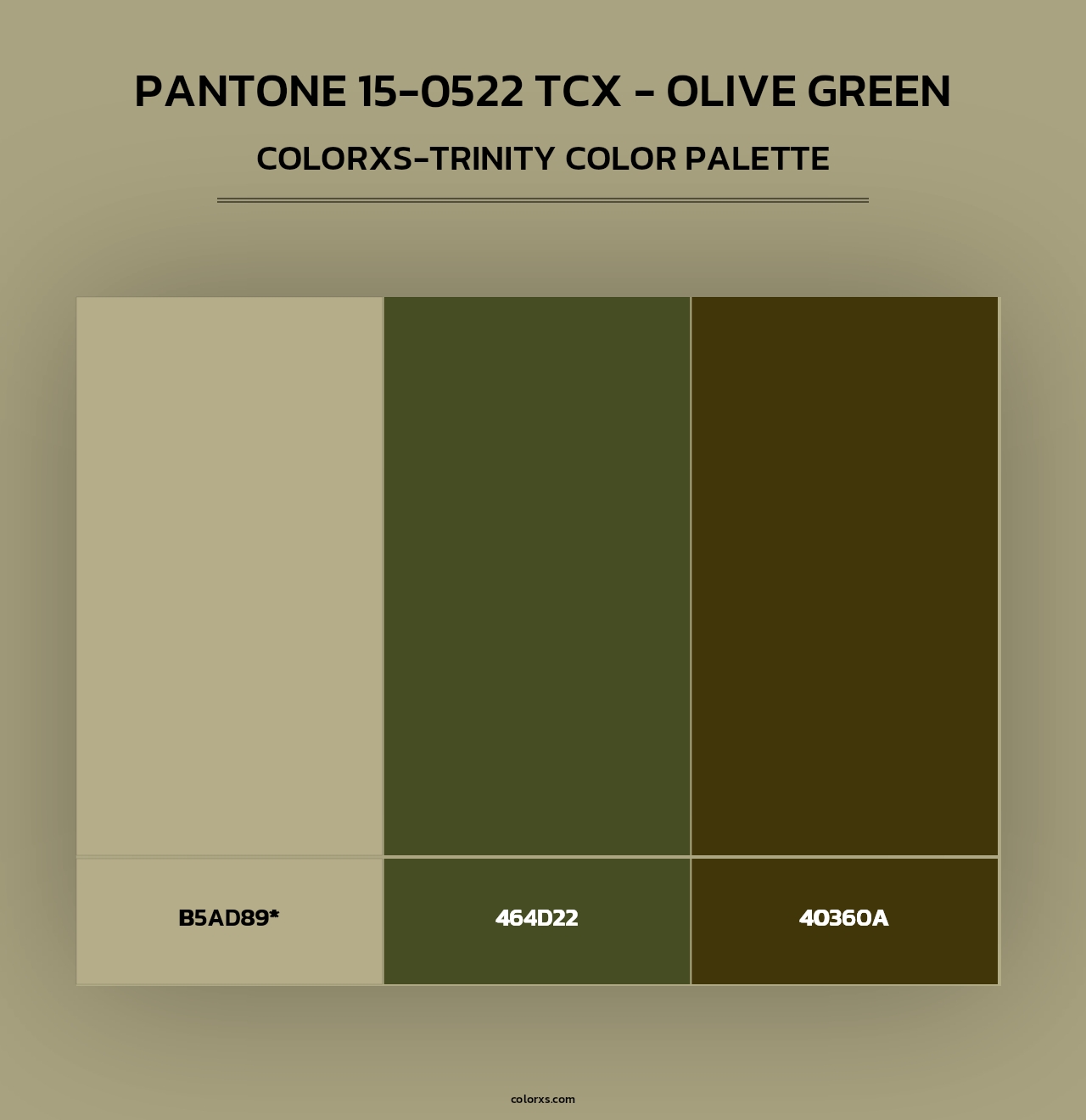 Pantone 15-0522 TCX - Olive Green - Colorxs Trinity Palette