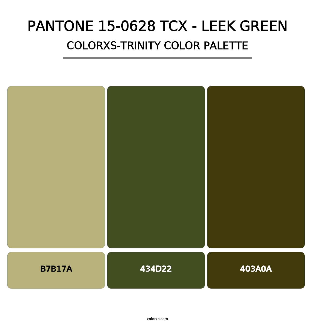 PANTONE 15-0628 TCX - Leek Green - Colorxs Trinity Palette