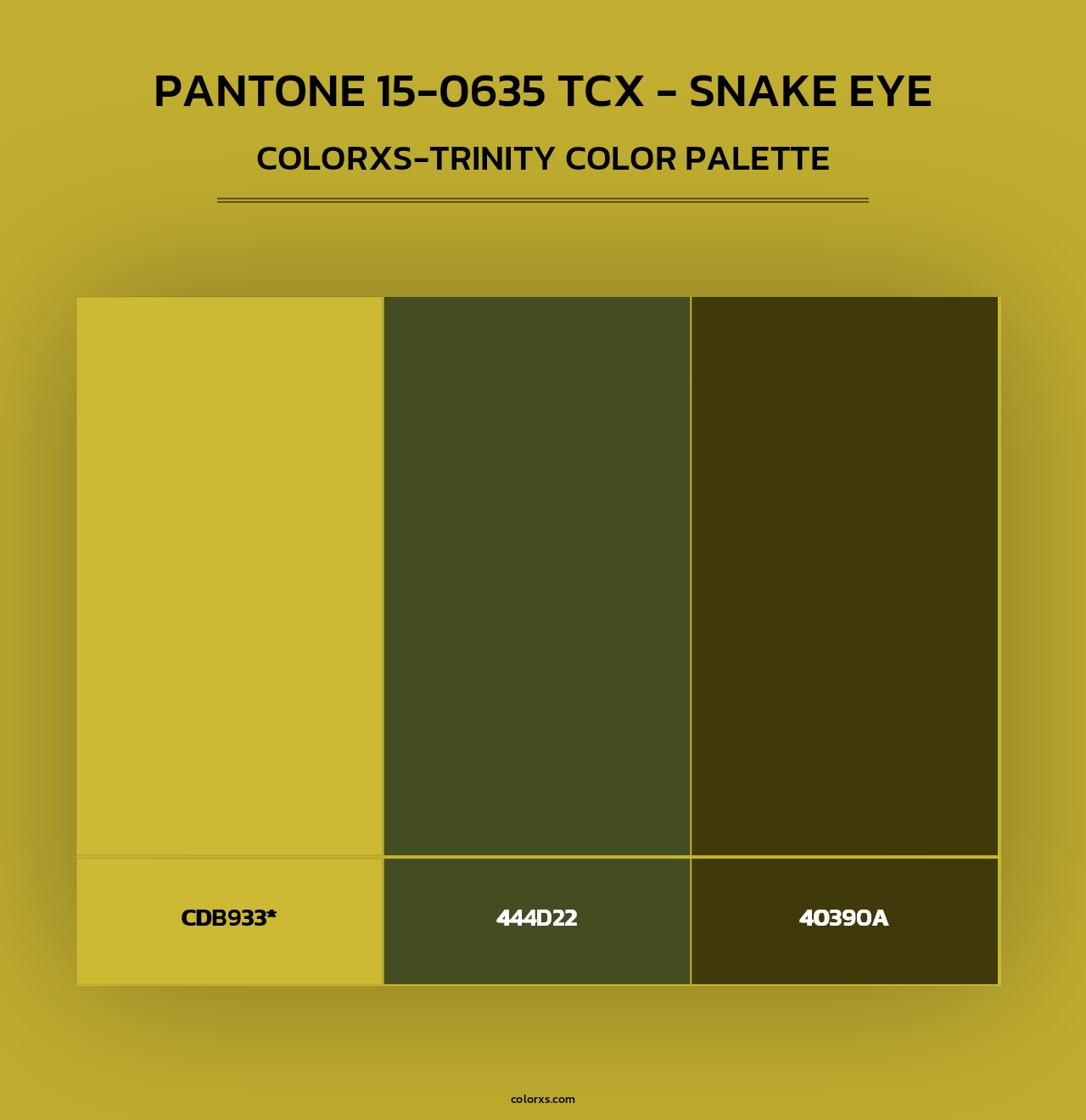 PANTONE 15-0635 TCX - Snake Eye - Colorxs Trinity Palette