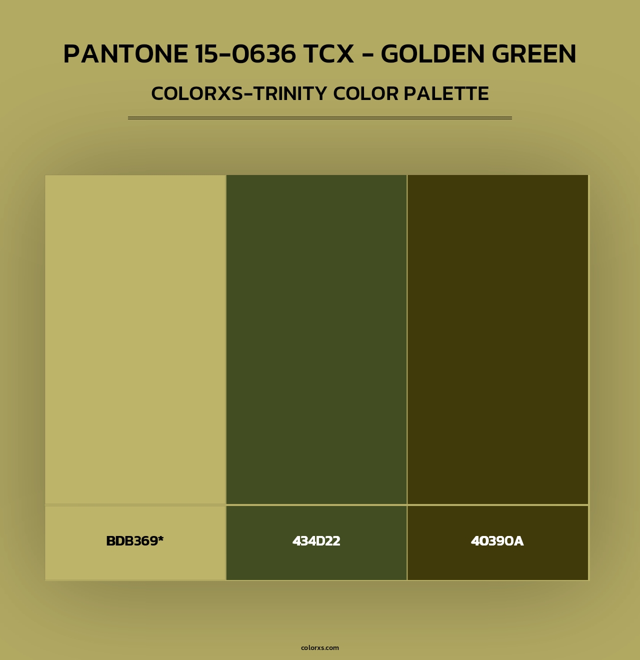 PANTONE 15-0636 TCX - Golden Green - Colorxs Trinity Palette