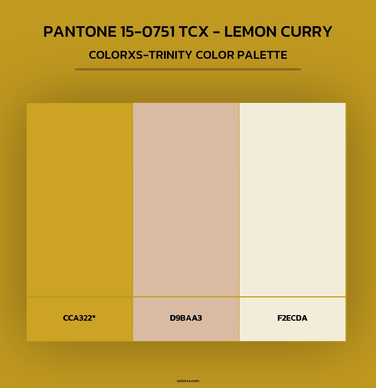 Pantone 15-0751 TCX - Lemon Curry - Colorxs Trinity Palette