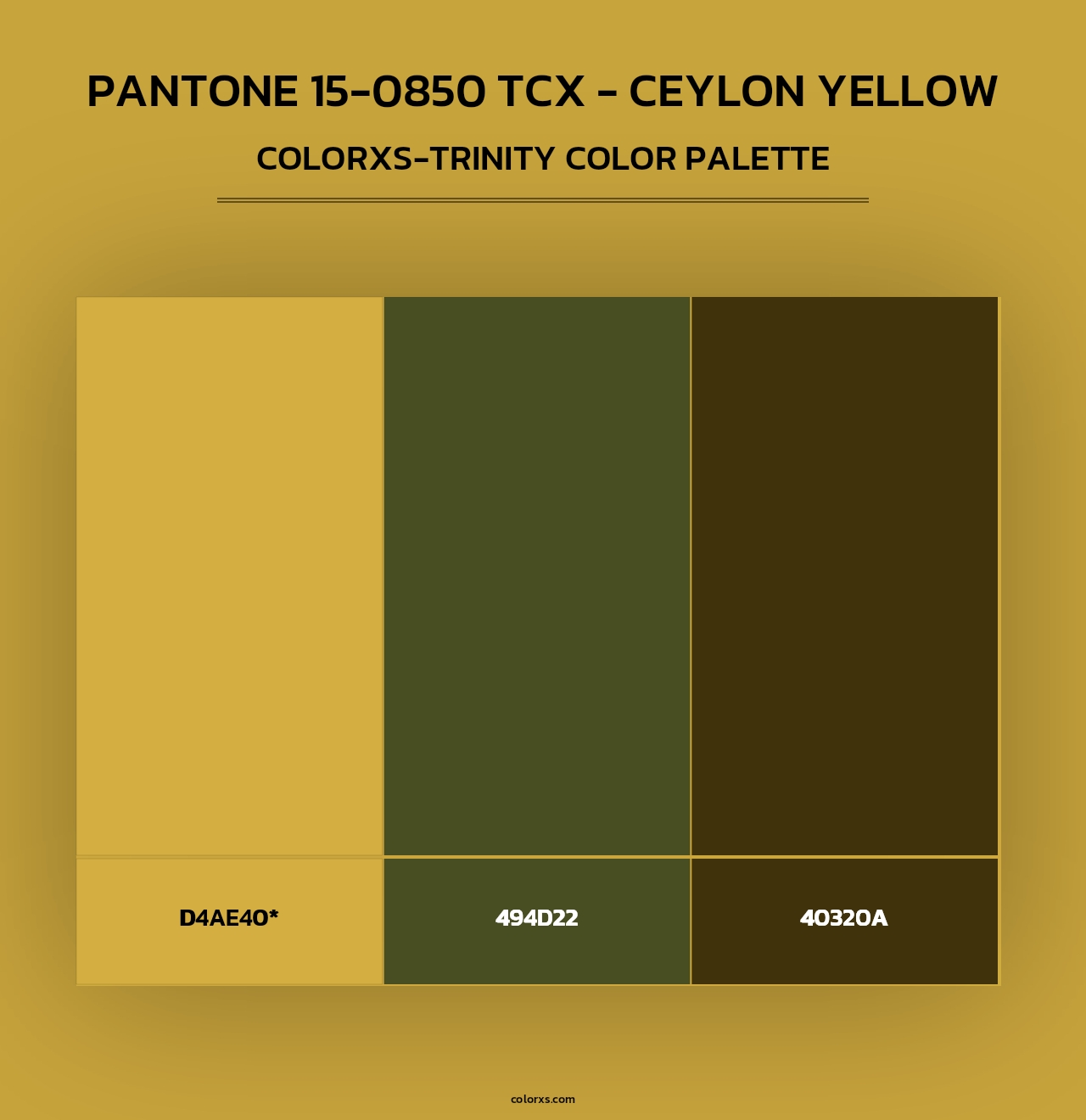 PANTONE 15-0850 TCX - Ceylon Yellow - Colorxs Trinity Palette