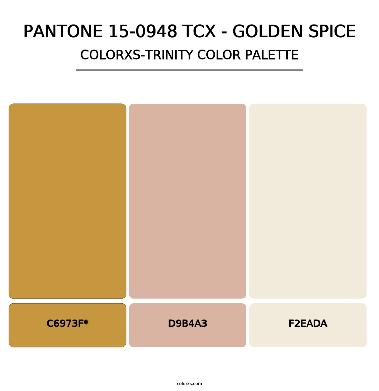 PANTONE 15-0948 TCX - Golden Spice - Colorxs Trinity Palette
