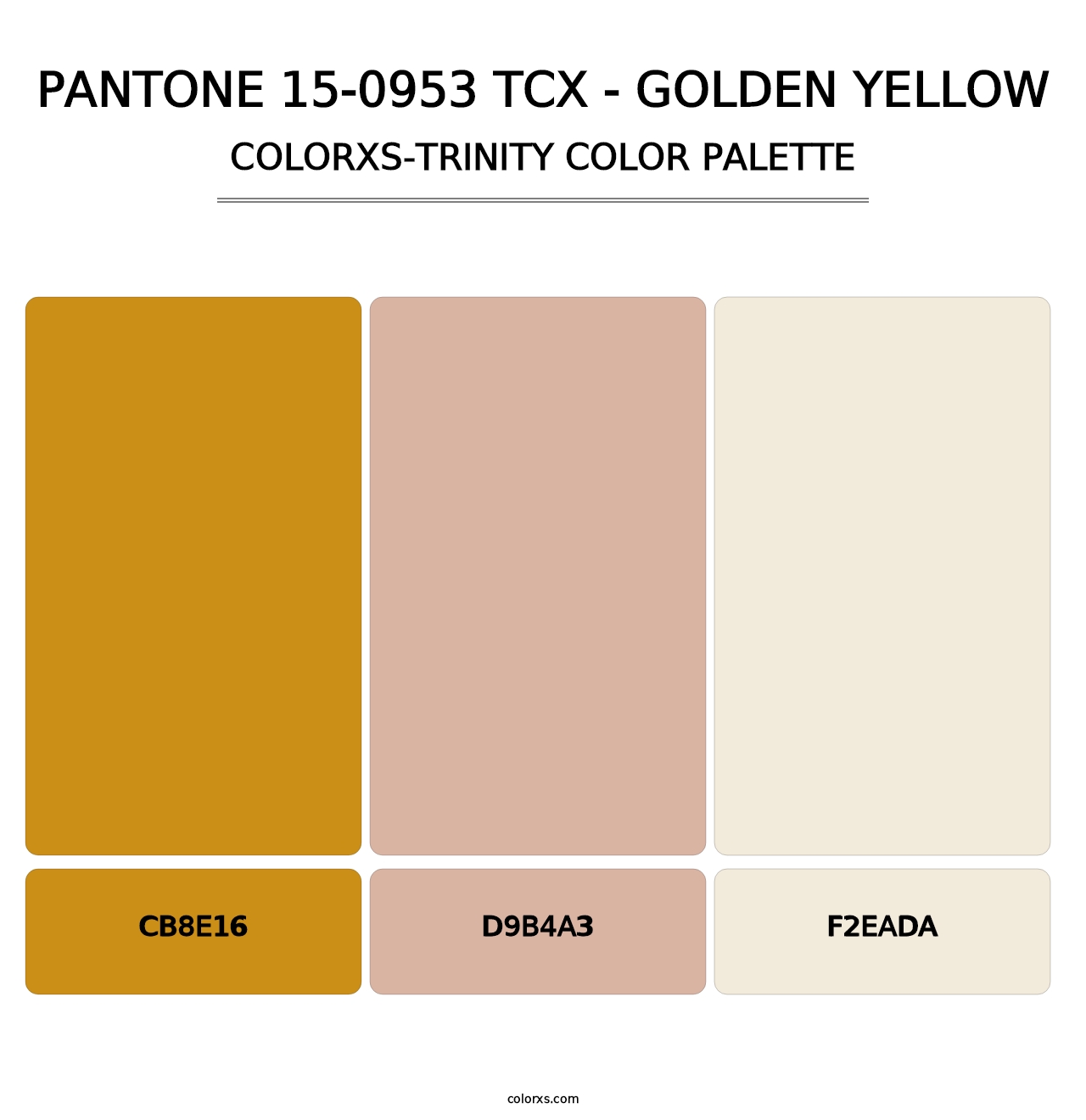PANTONE 15-0953 TCX - Golden Yellow - Colorxs Trinity Palette