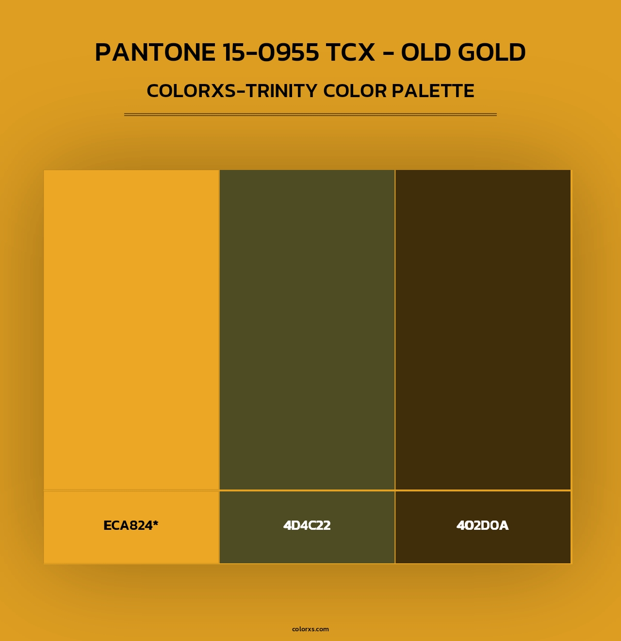 PANTONE 15-0955 TCX - Old Gold - Colorxs Trinity Palette