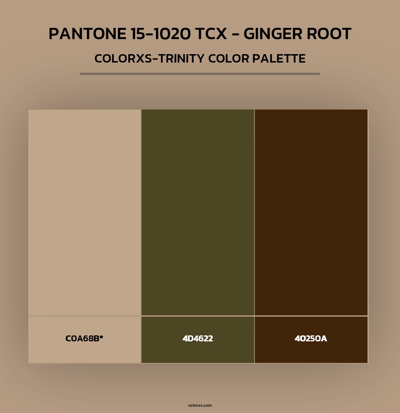PANTONE 15-1020 TCX - Ginger Root - Colorxs Trinity Palette