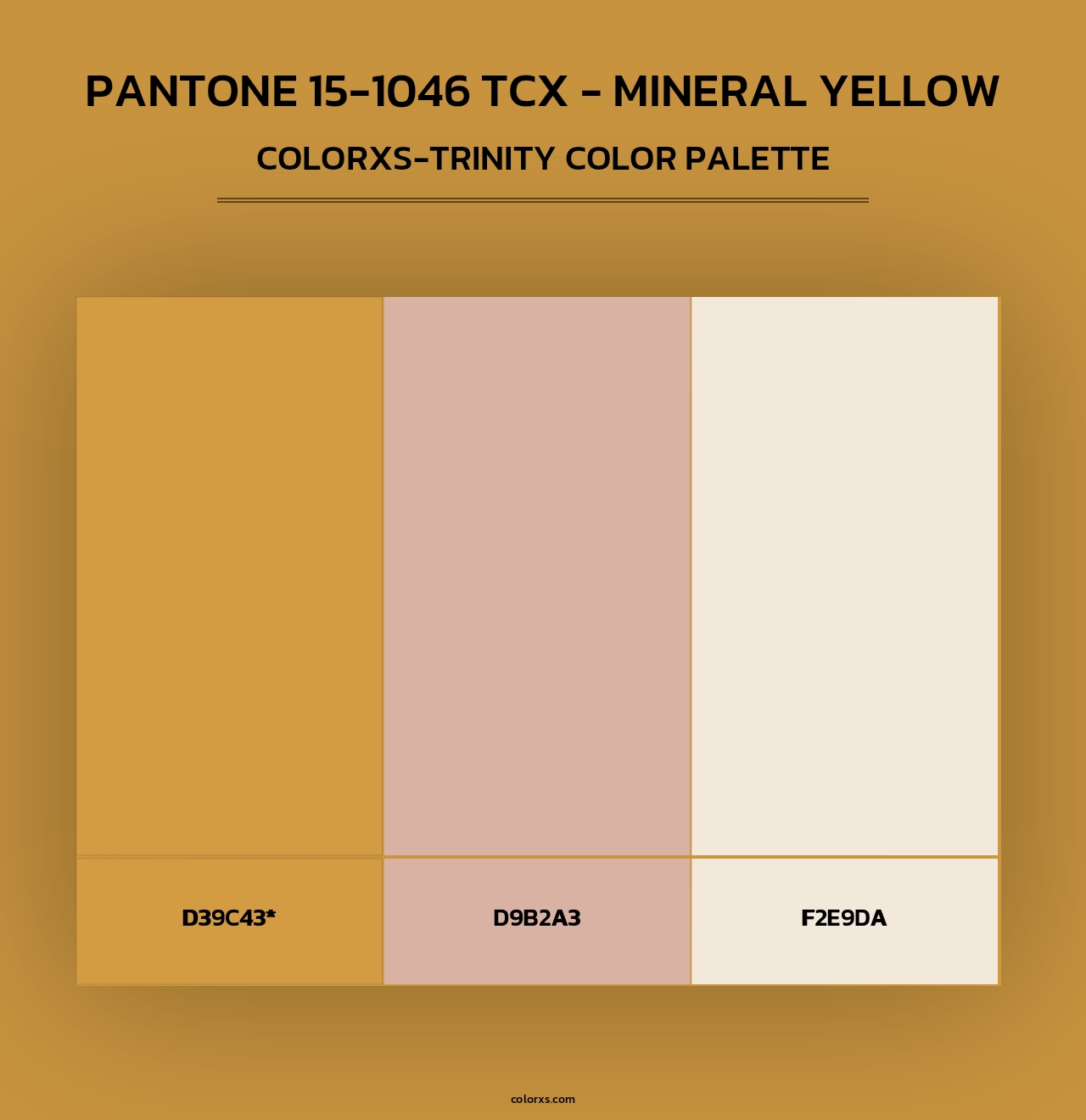 PANTONE 15-1046 TCX - Mineral Yellow - Colorxs Trinity Palette