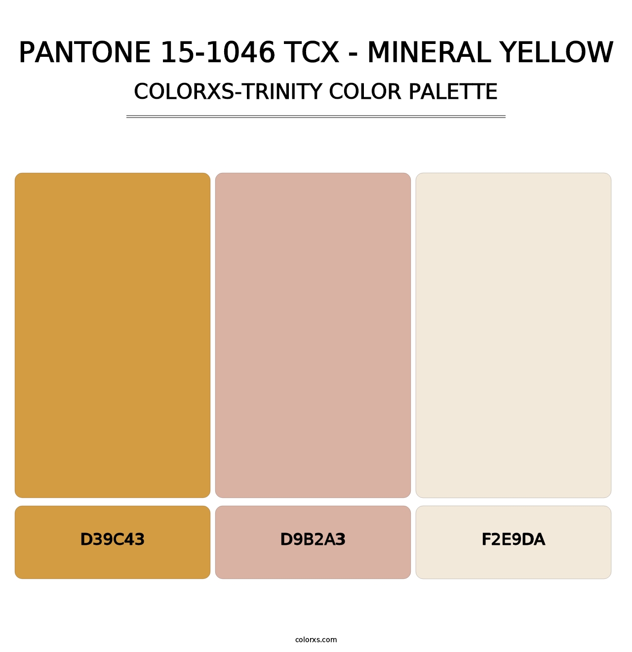 PANTONE 15-1046 TCX - Mineral Yellow - Colorxs Trinity Palette
