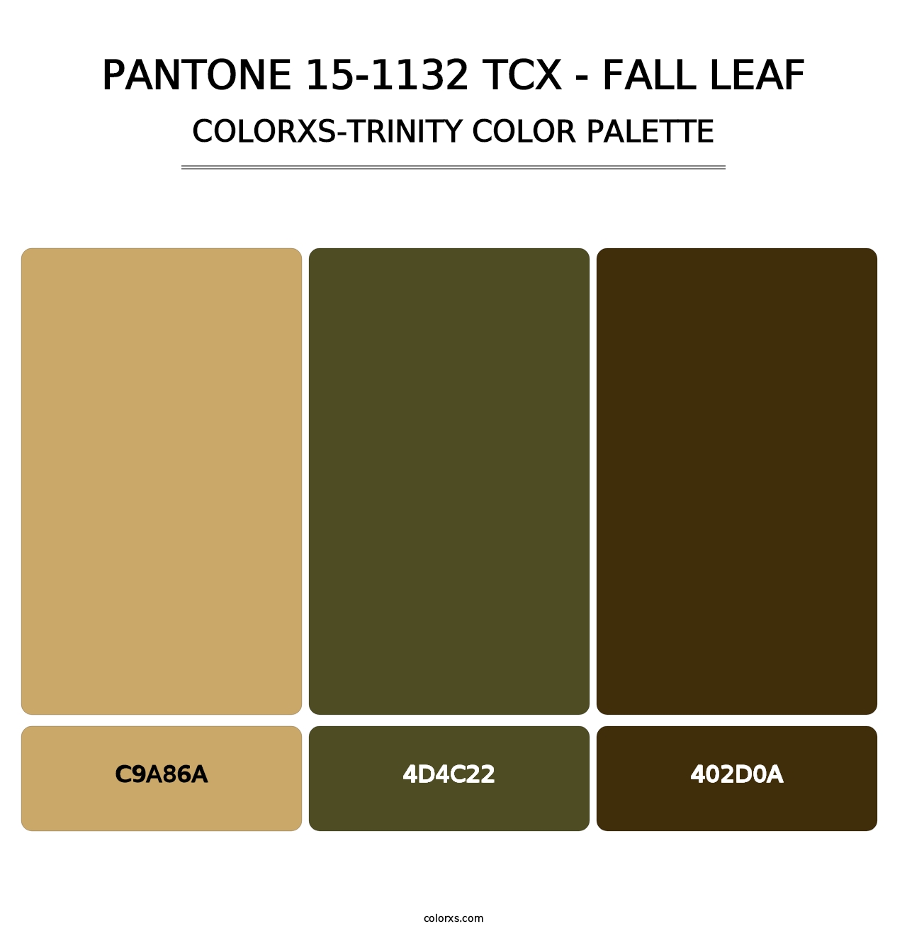 PANTONE 15-1132 TCX - Fall Leaf - Colorxs Trinity Palette