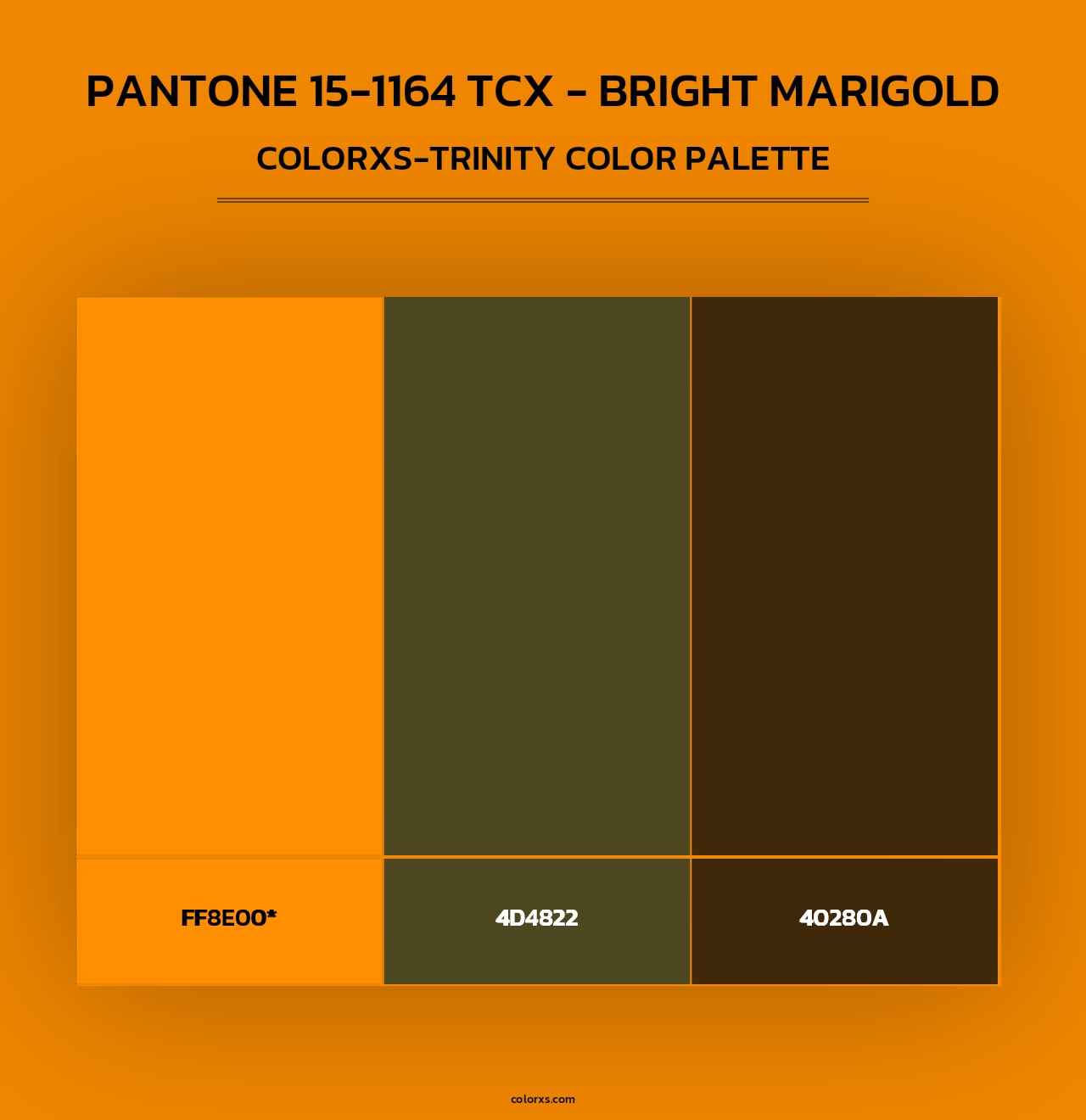 PANTONE 15-1164 TCX - Bright Marigold - Colorxs Trinity Palette