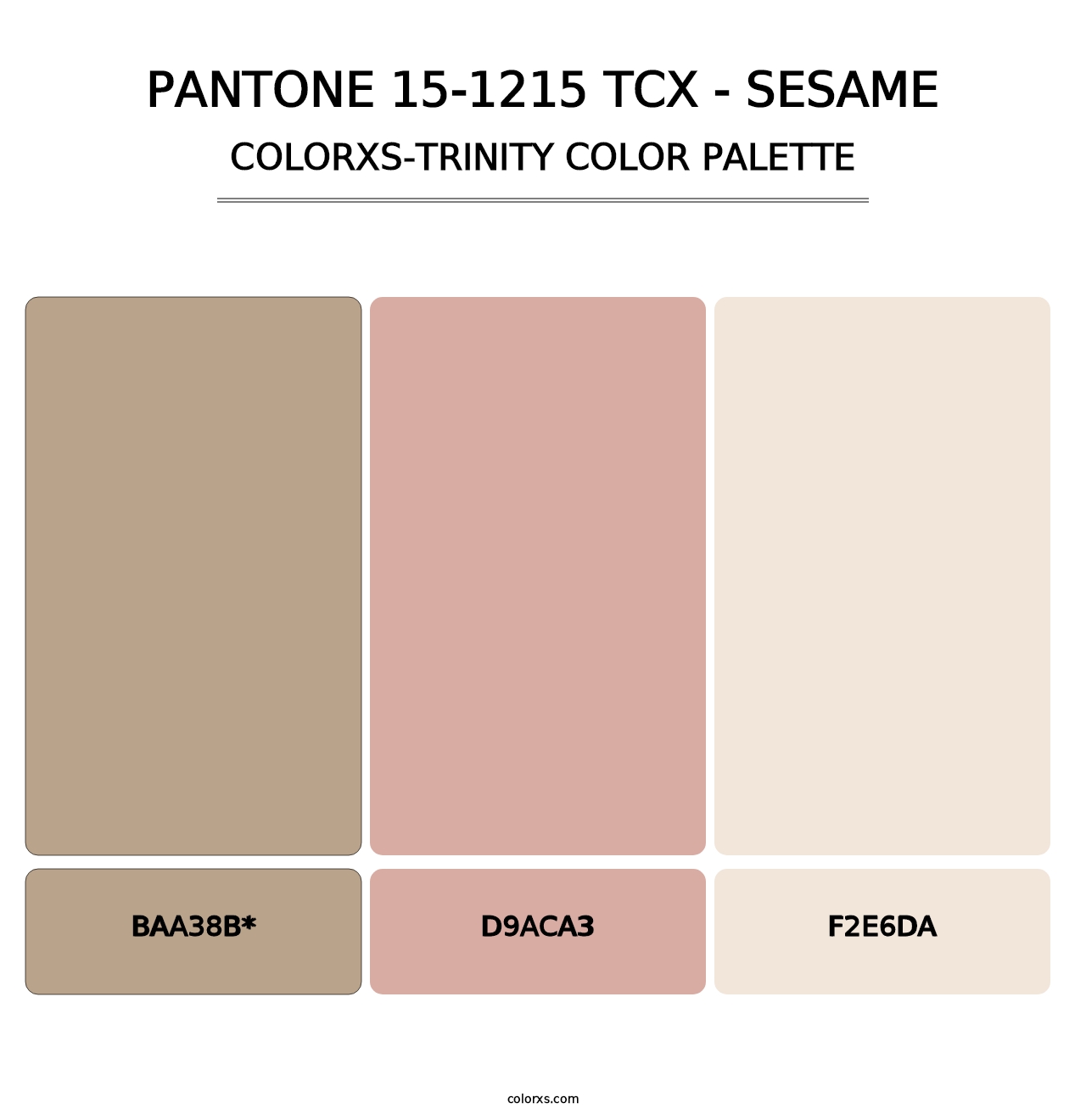 PANTONE 15-1215 TCX - Sesame - Colorxs Trinity Palette