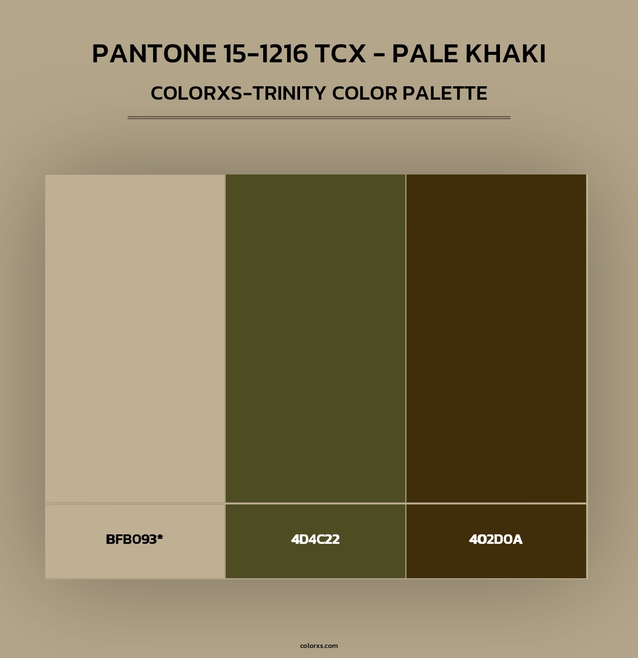 Pantone 15-1216 TCX - Pale Khaki color palettes - colorxs.com