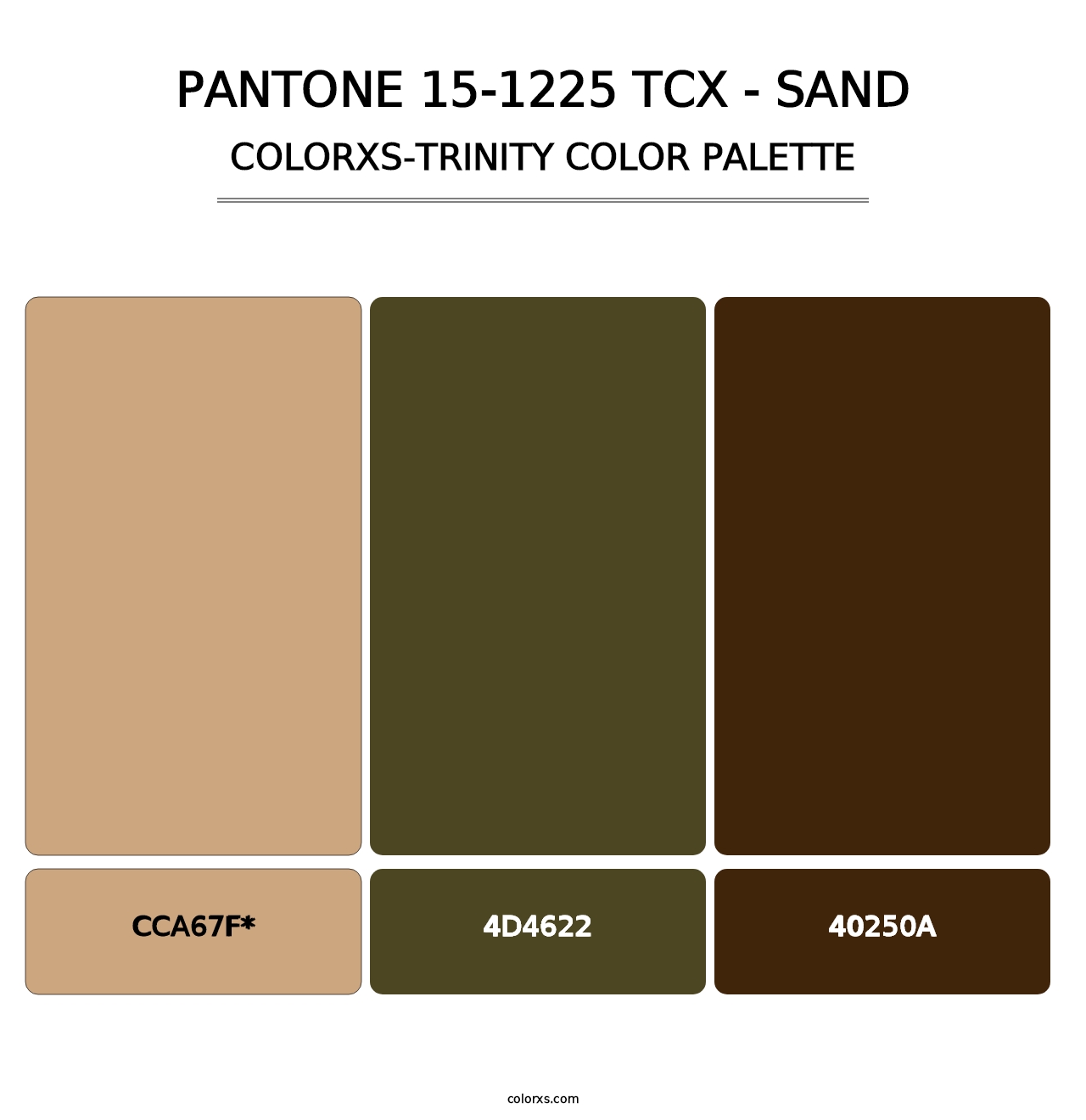 PANTONE 15-1225 TCX - Sand - Colorxs Trinity Palette