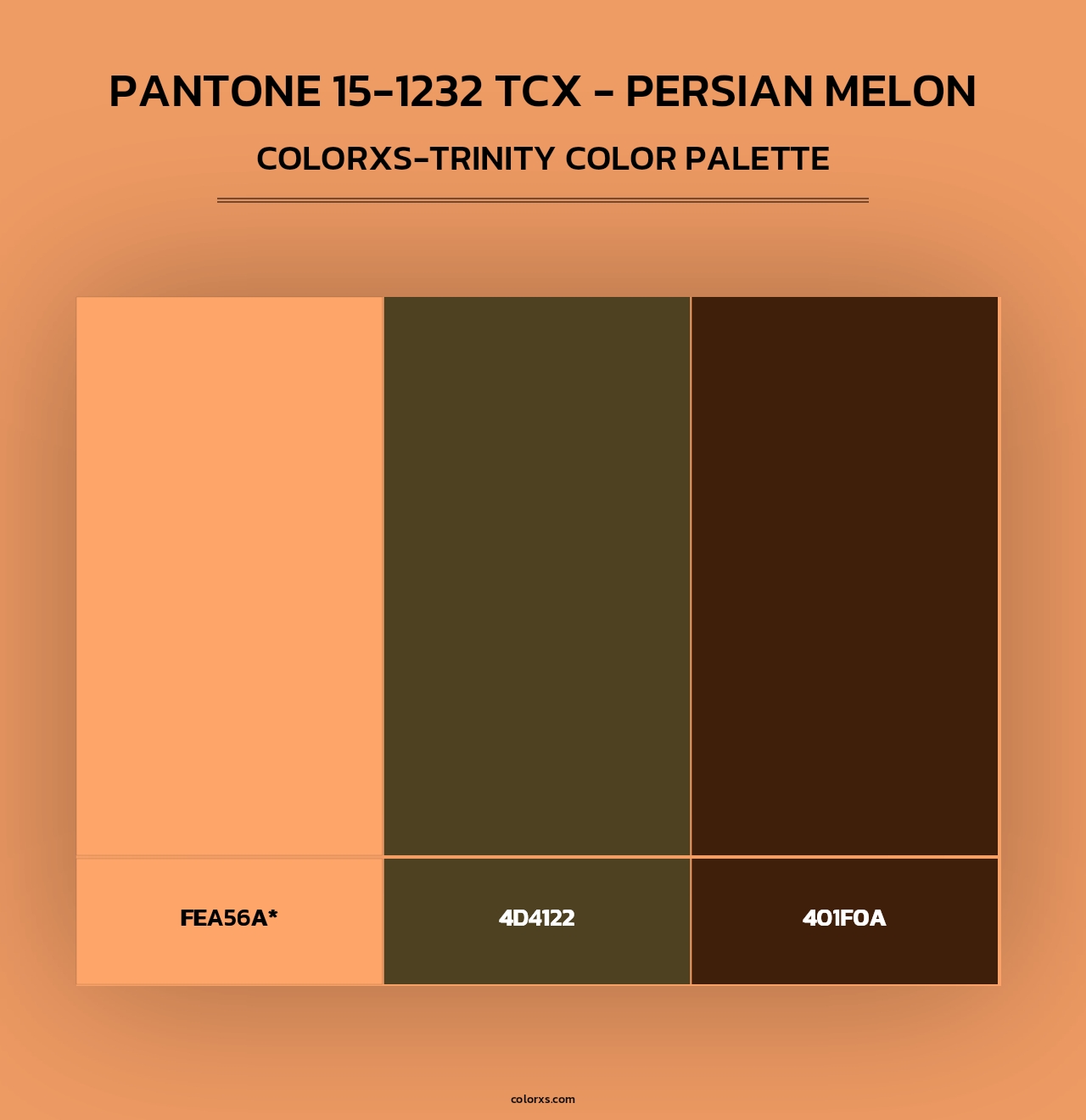 PANTONE 15-1232 TCX - Persian Melon - Colorxs Trinity Palette