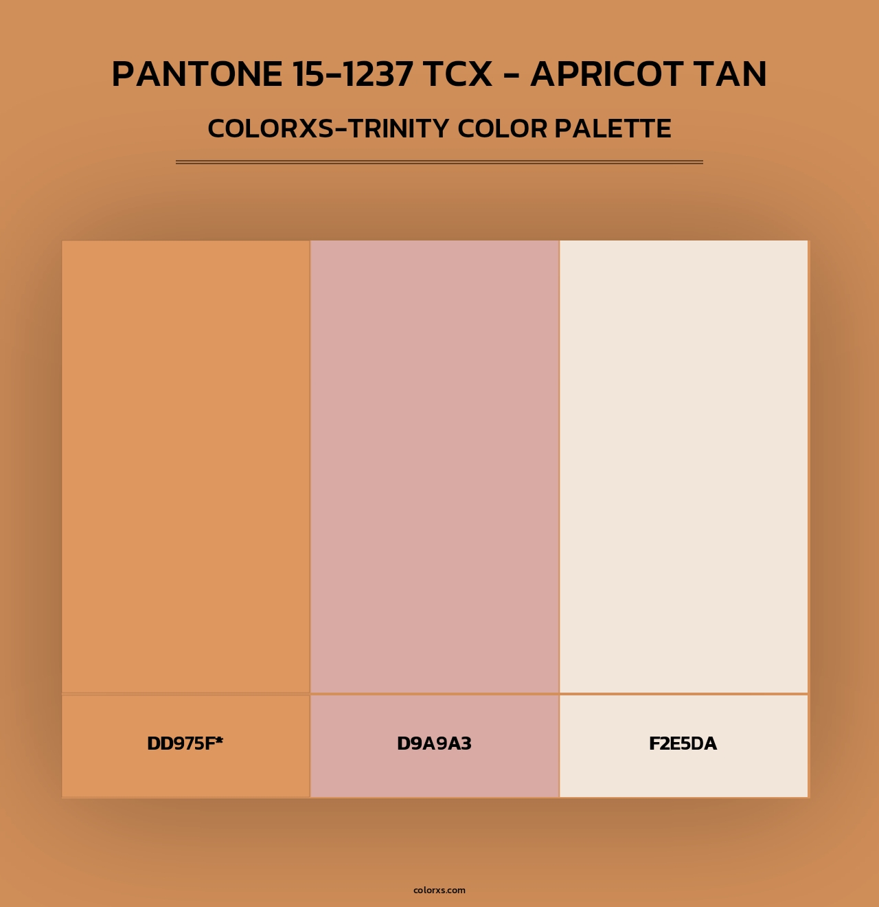PANTONE 15-1237 TCX - Apricot Tan - Colorxs Trinity Palette